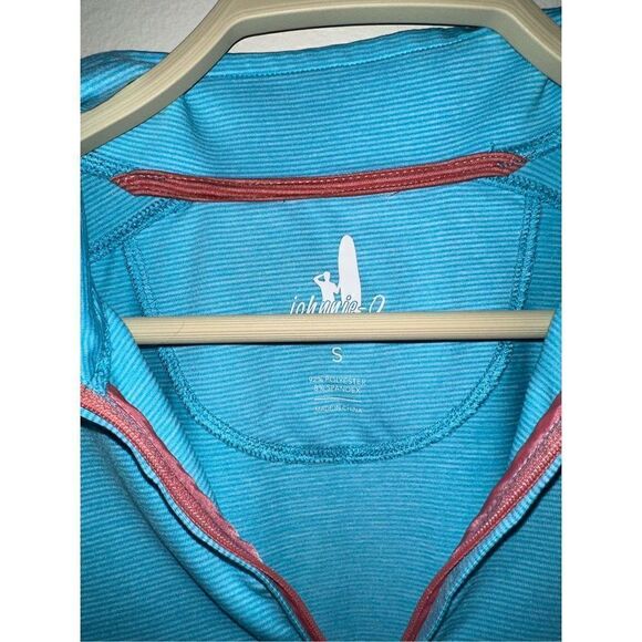 Johnnie-O Men's Quarter-Zip Pullover - Teal - Small - Picture 2 of 4